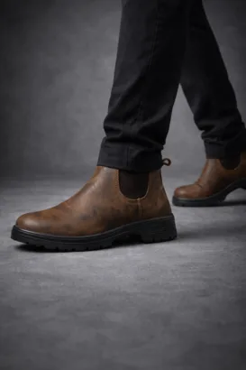 נעל עבודה לגבר צבע חום ללא ממגן