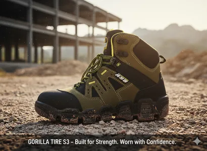 נעלי בטיחות S3 Tire 7795 – נעל עבודה נגד החלקה SRC עם סוליה אנטומית