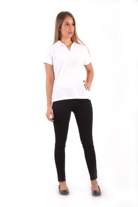 פולו נשים שרוול קצר ללא כפתורים