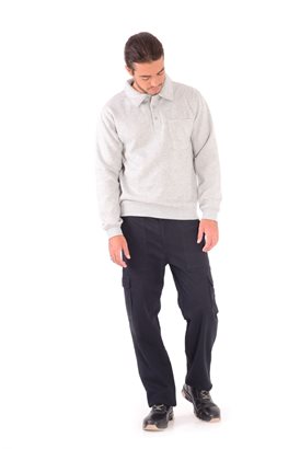 סווטשירט עם צווארון וכיס